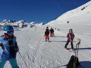 SchülerInnen des MTG Augsburg im Skilager im Kühtai