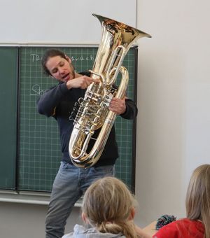 Fabian Heichele Tubist der Augsburger Philharmoniker am MTG 